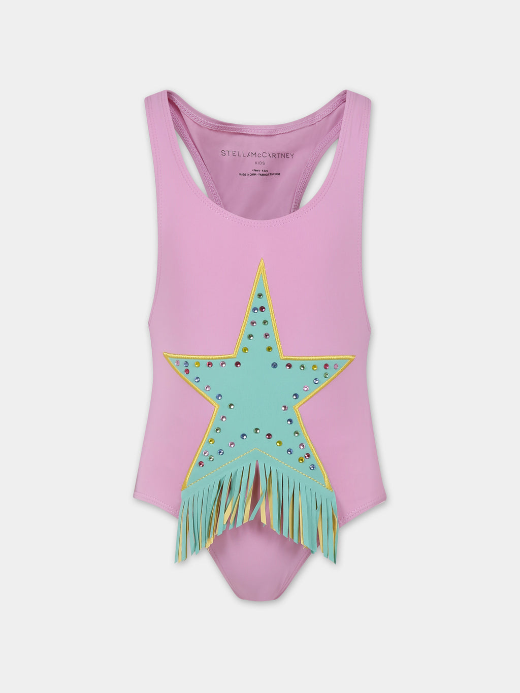 Costume rosa per bambina con stelle